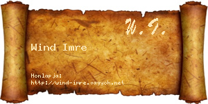 Wind Imre névjegykártya